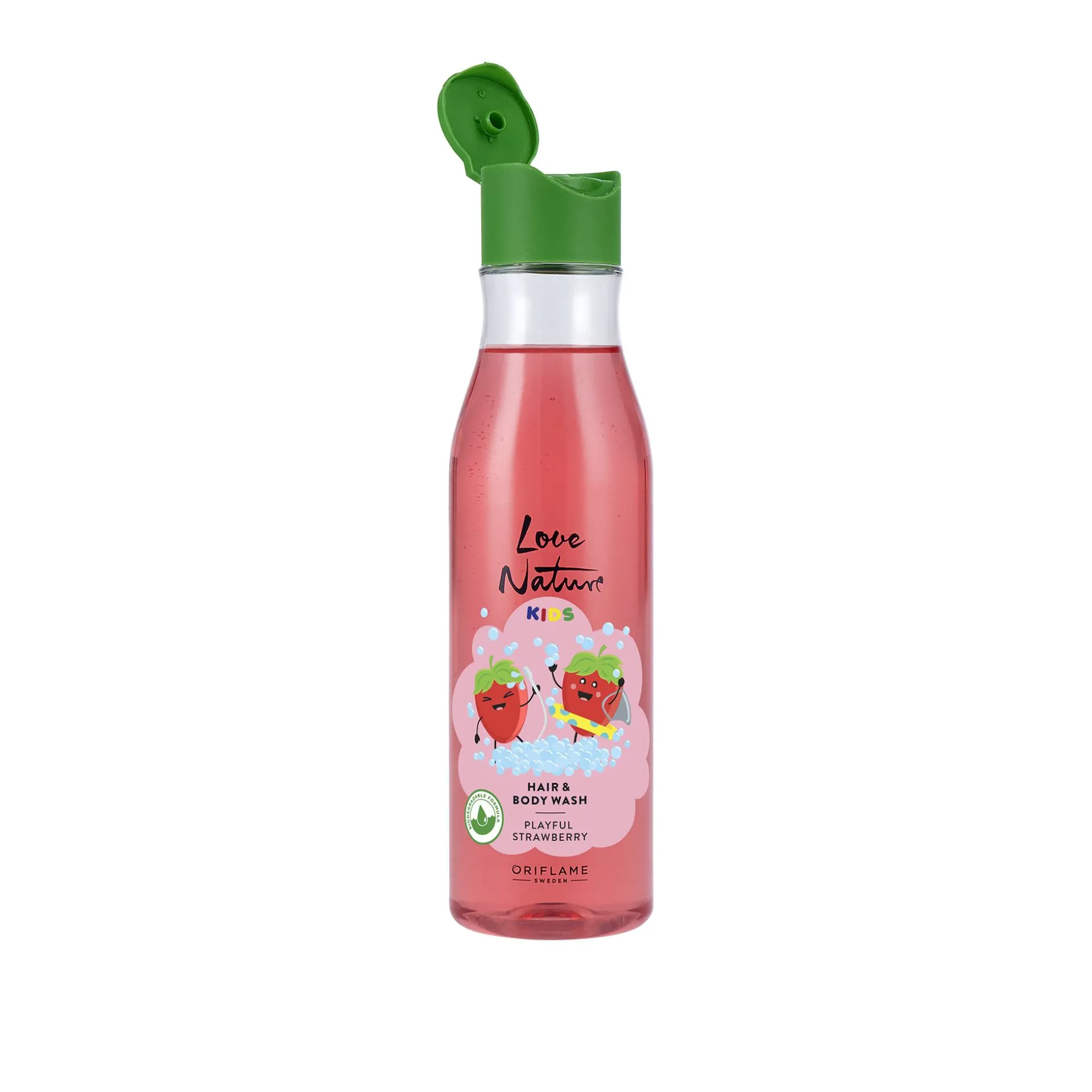 Żel do mycia ciała i włosów Love Nature Kids Playful Strawberry 250 ml