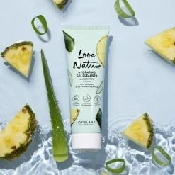 Nawilżający żel oczyszczający Love Nature z organicznym aloesem i ananasem 125 ml