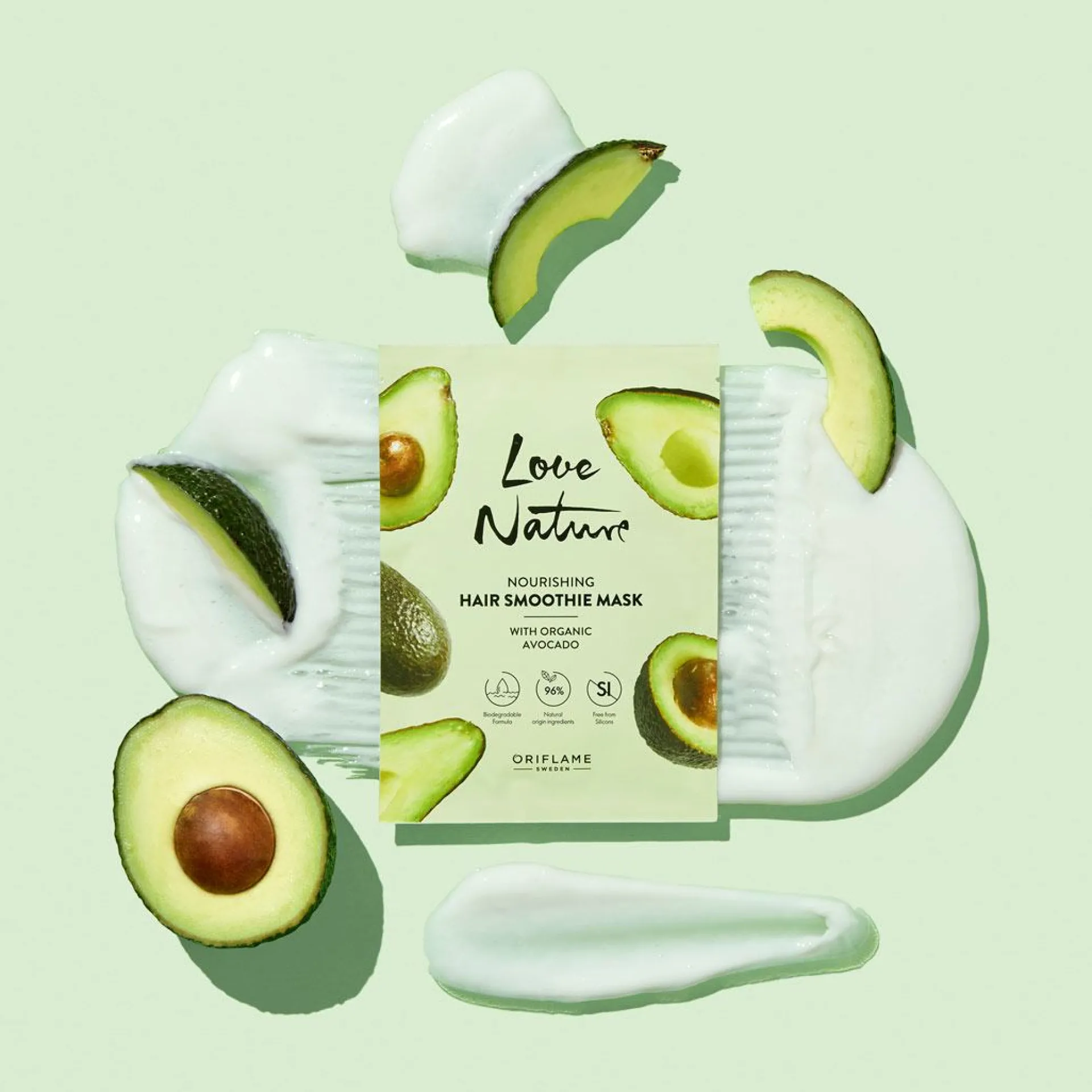 Odżywcza maska do włosów Love Nature z organicznym awokado 30 ml