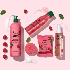 Złuszczający żel pod prysznic Love Nature z organiczną miętą i maliną 250 ml